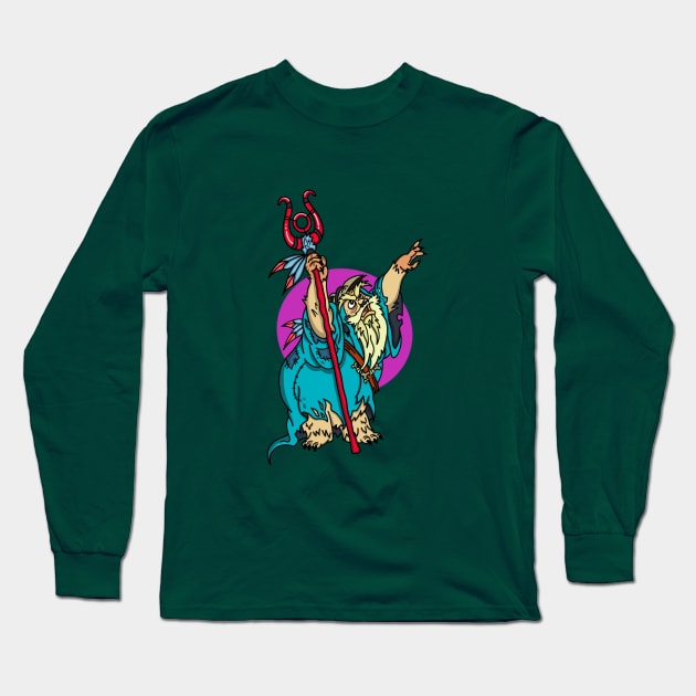 Wizard Bear Long Sleeve T-Shirt by NikInked